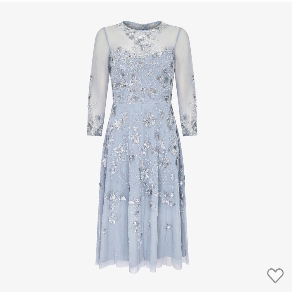 Adrianna Papell Beaded Floral Dress | Size 8 Mother of the Bride Dress